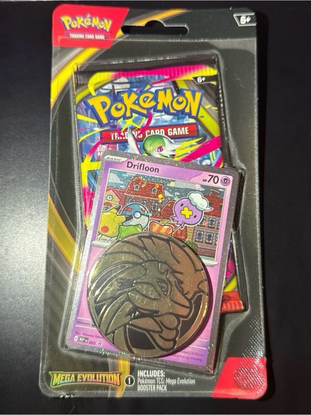 Mega Evolution Booster Blister Pack with promo card Drifloon 05 black star